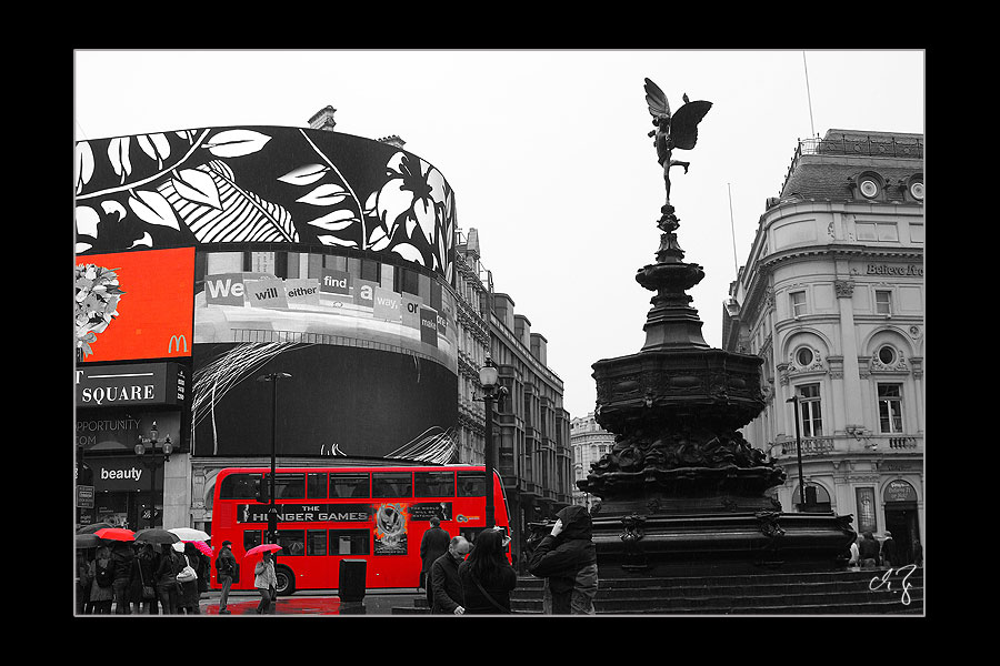London in schwarz-weiss und rot (2) Foto & Bild | europe ...