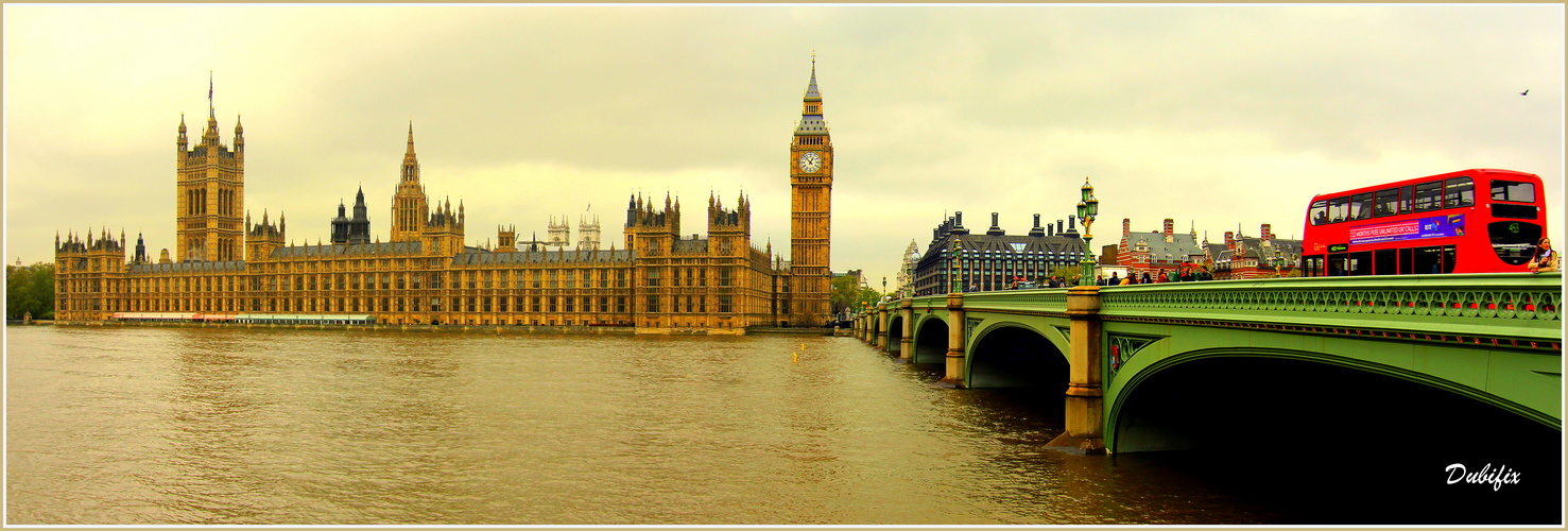 London - Parliament und Westminster Bridge