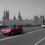 London - Red Mini Cooper @ Westminster Bridge