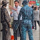 London  -  Streetworker am Piccadilly Circus