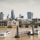 London - Thames seen from Millenium Bridge with Cheesgrate & Walkie Talkie - 01