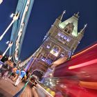 London, Towerbridge bei Nacht