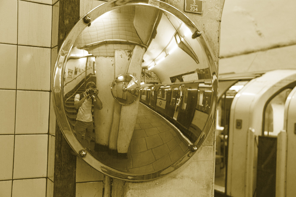 London Underground Holland Park Station: Tube Reflections