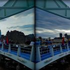 London vom Heck  -  Blick auf dieTowerbridge