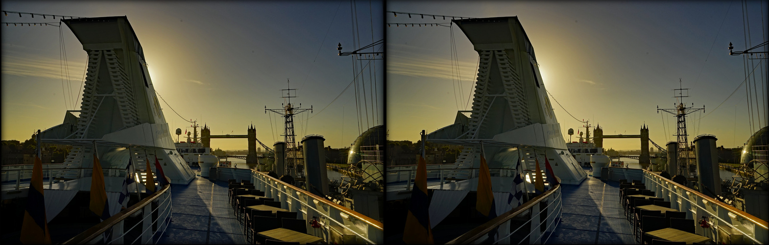  London vom Schiff  (3D-II-View  Cha-Cha)