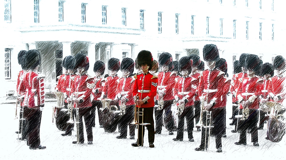 London - Wachablösung am Buckingham Palace [Digi-Art]