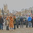 London Waiting to cross the road