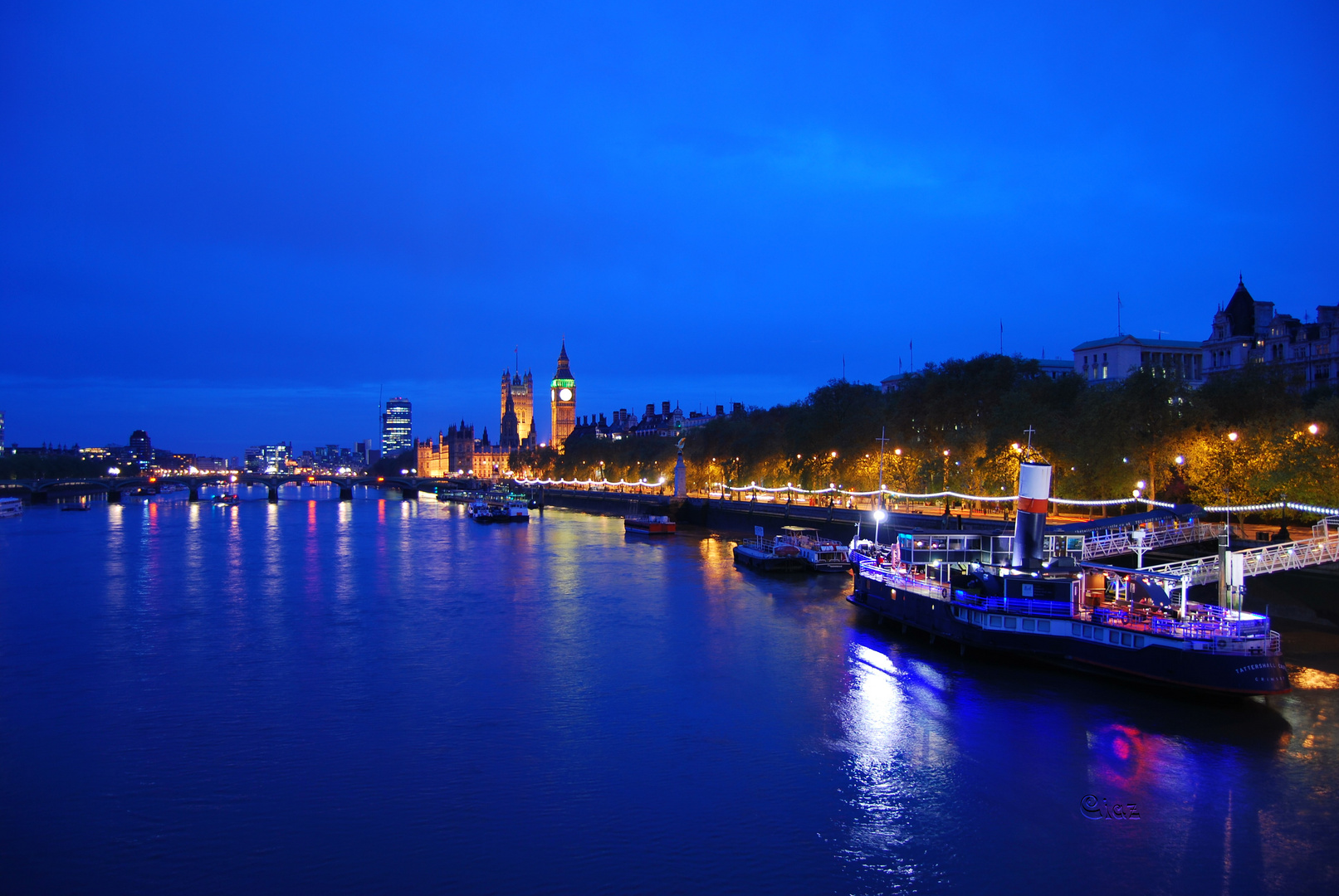 London zur blauen Stunde