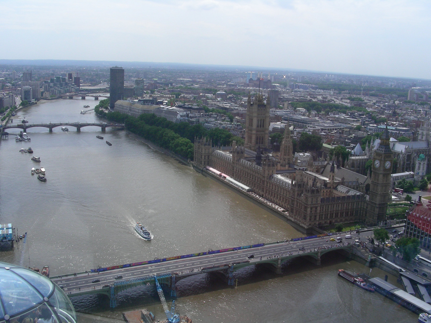 LONDRA -VISTA PANORAMICA DAL LONDON EYE 2007