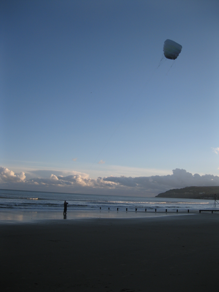 lone kite flyer