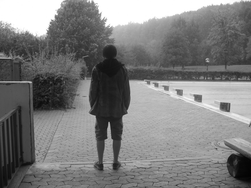 Lonely Boy standin in the rain!