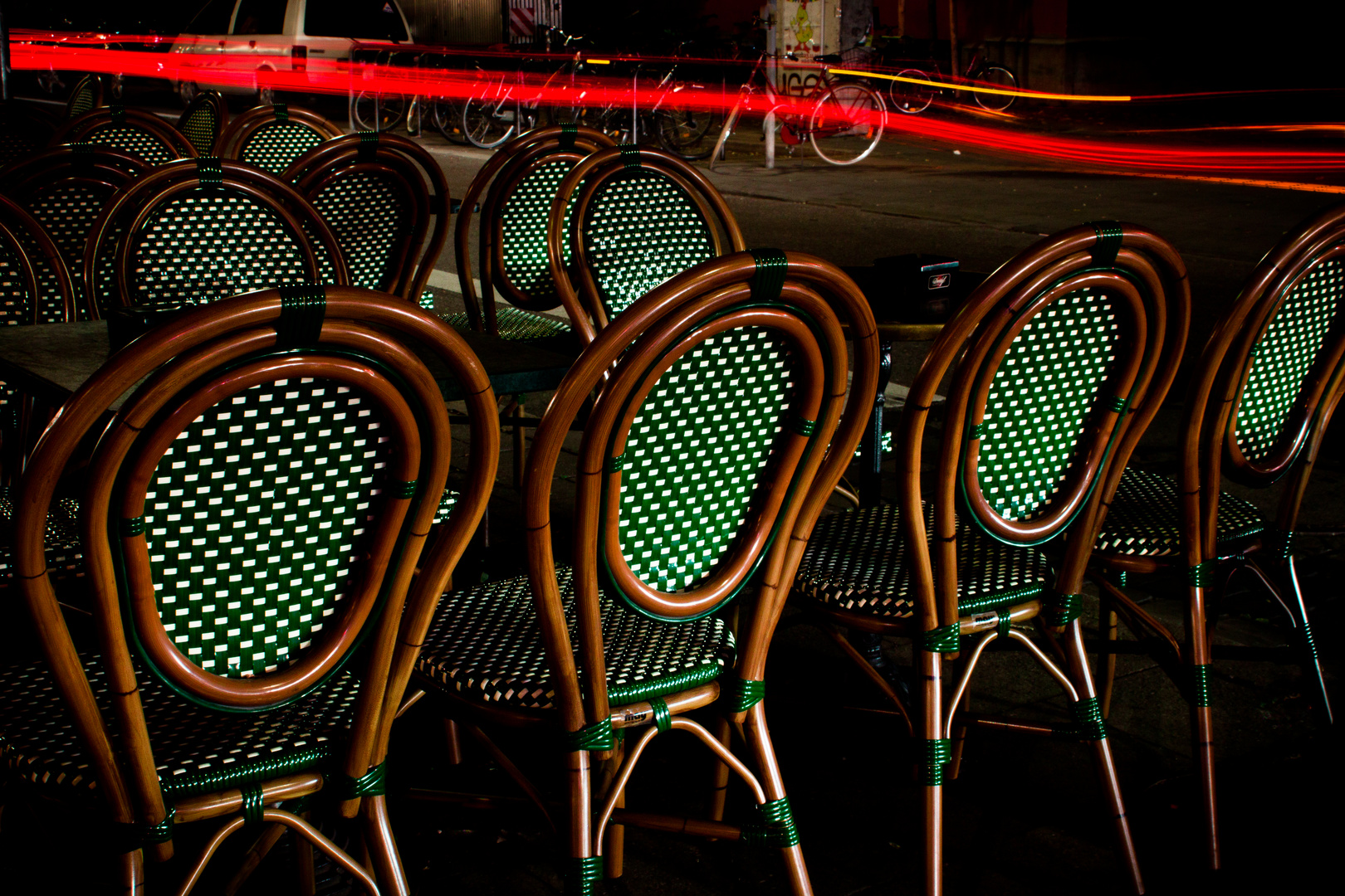 Lonely Chairs At Night