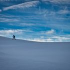 Lonely man in the snow 