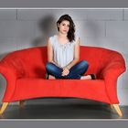 Lonely on the red sofa ...