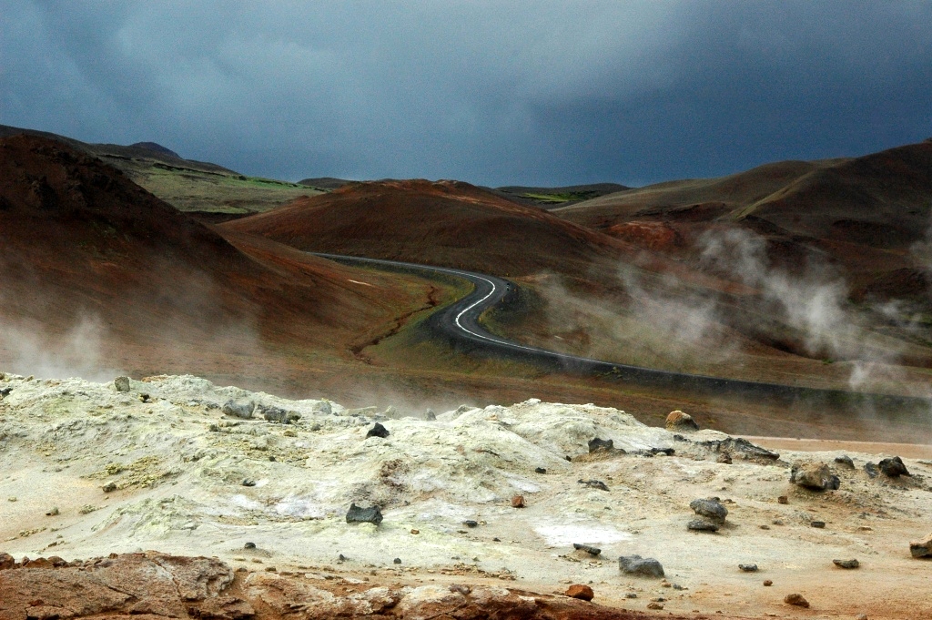 lonely road on iceland