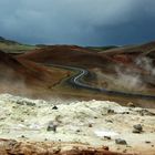 lonely road on iceland