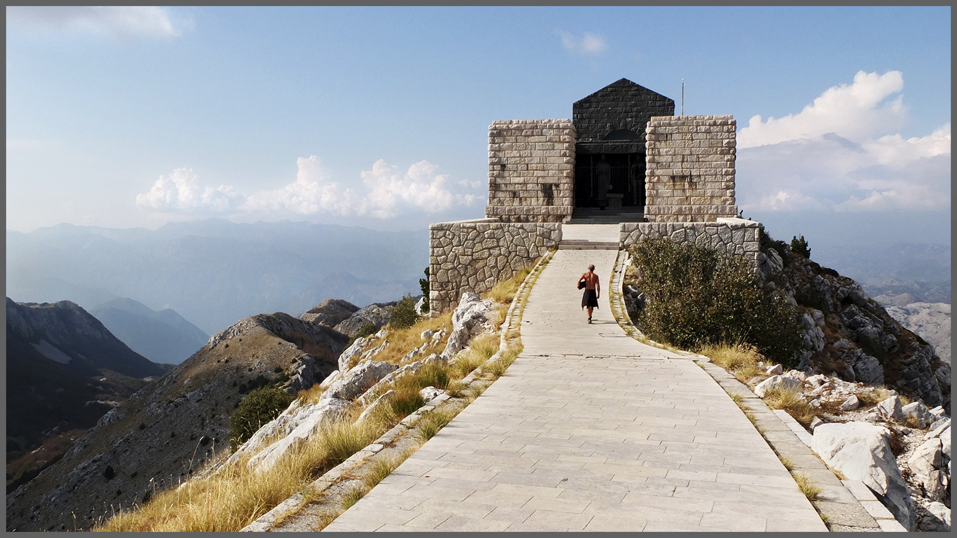 Lonely walk to Njegos' Mausoleum