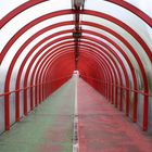 Long Red And Green Tunnel