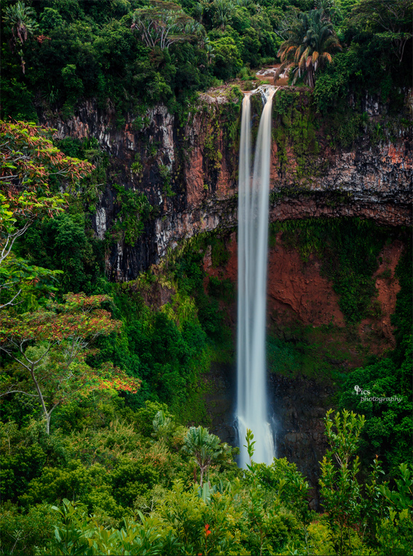 long waterfall