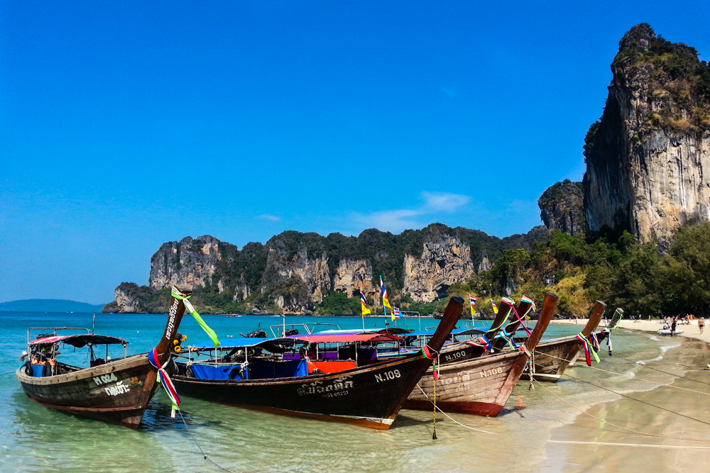 Longboat at Railay Beach