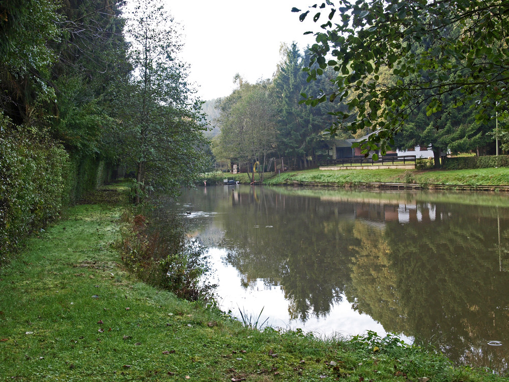 Longuicher Fischweiher in der Herbstsonne