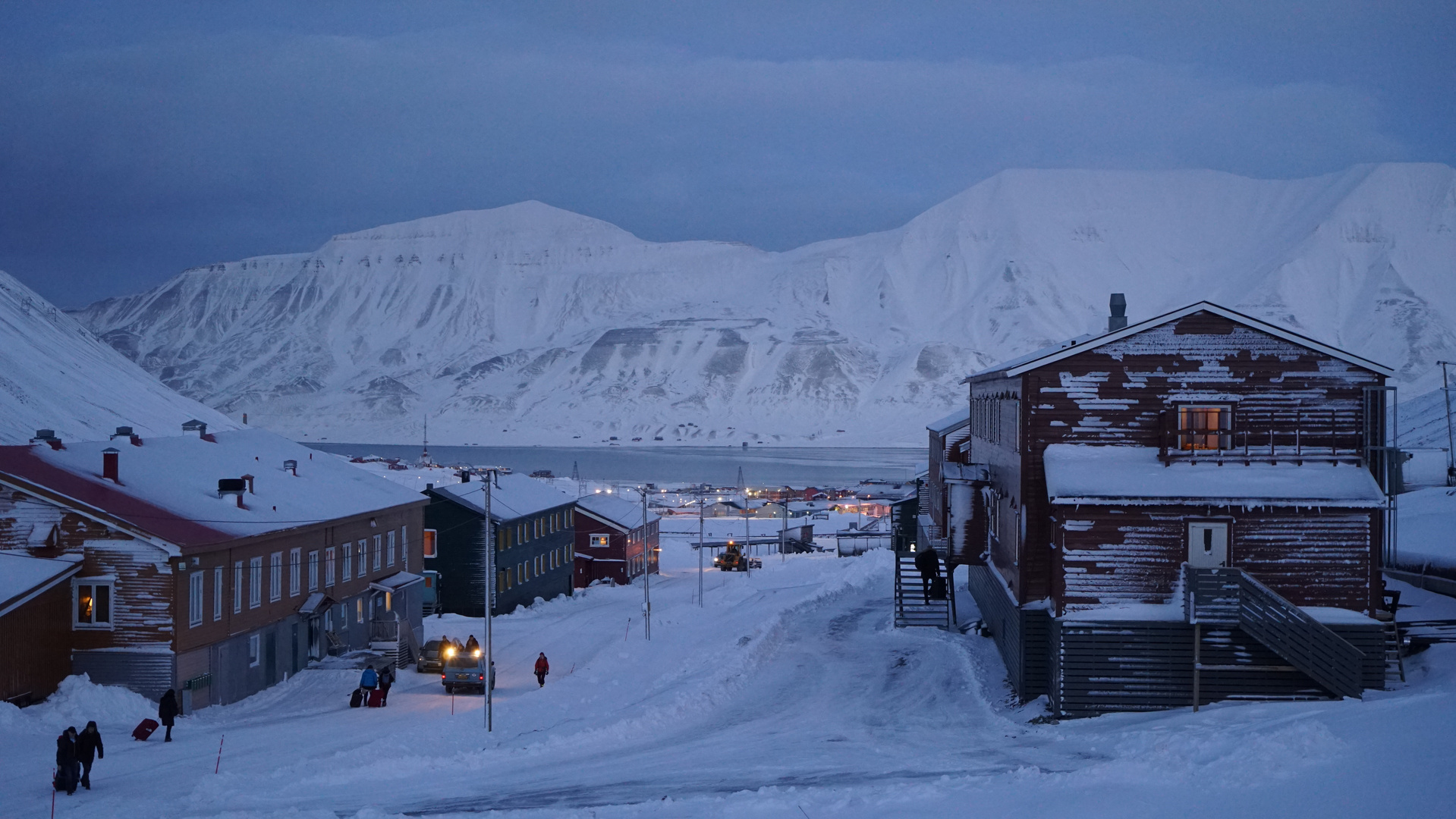 Longyearbyen, as seen from Nybyen.