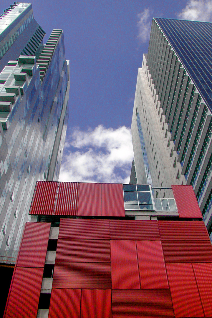 Look upwards the skyscraper