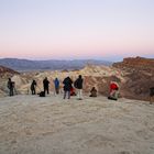 looking at people waiting for sunrise at Zabriskie point