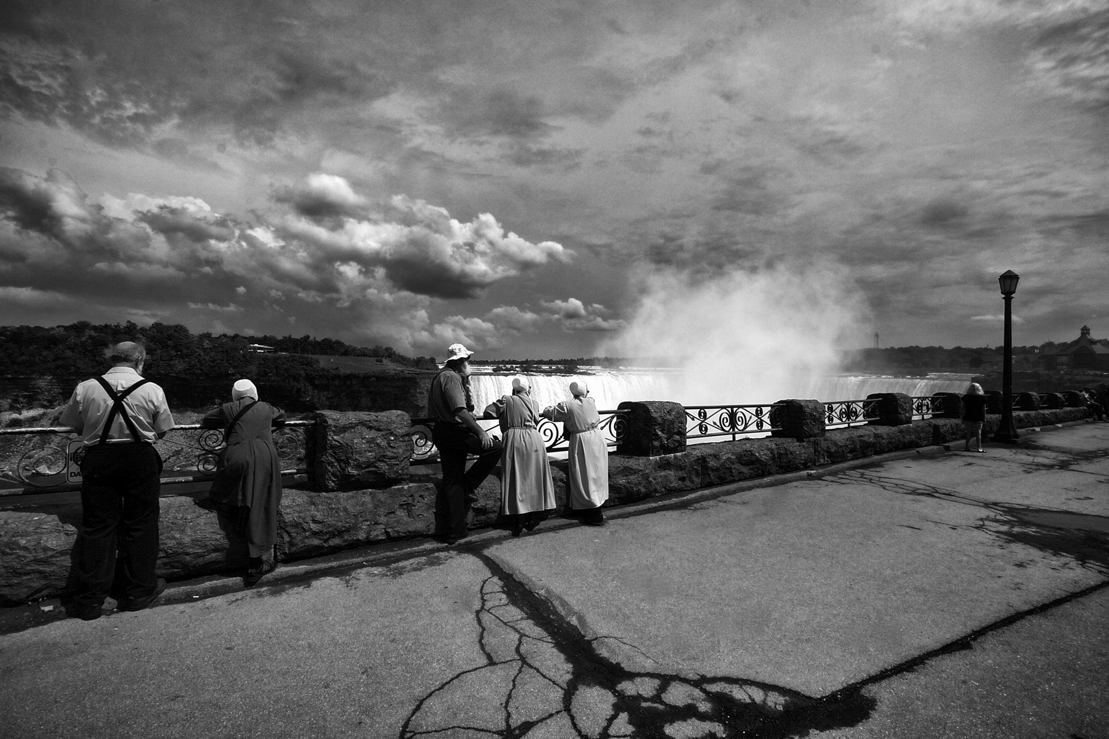 looking at the Niagara Falls