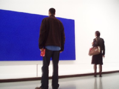 Looking at Yves Klein, happiness