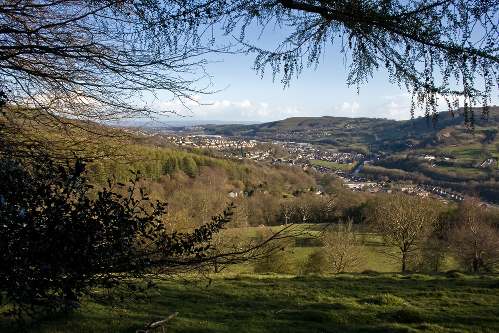 Looking down at the Valley