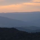 looking down on the mountains