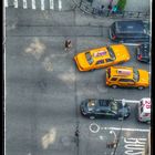 Looking Down On The Street Of New York