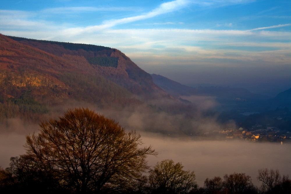 Looking down the valley