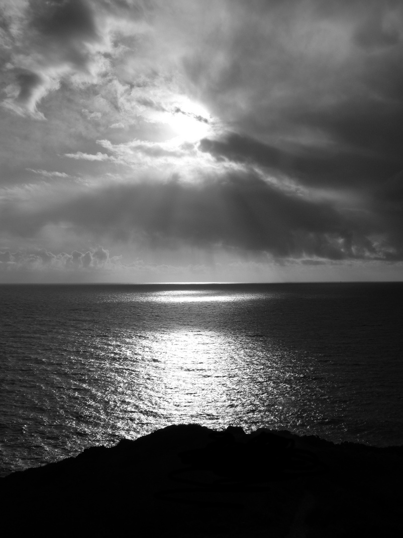 Looking from Rame Head out into the English Channel