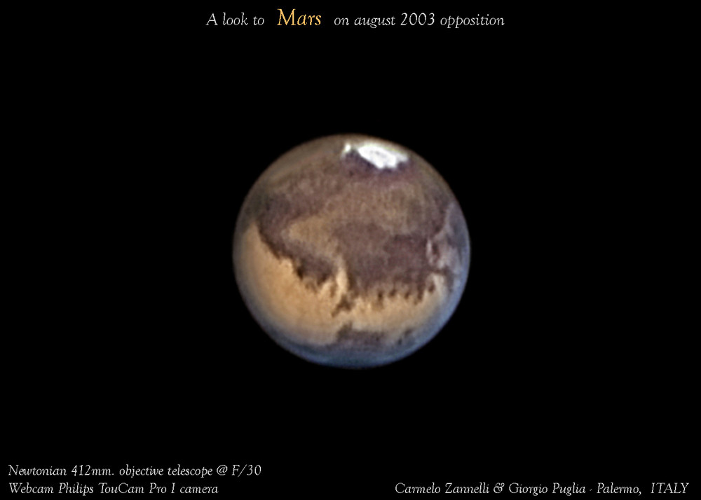 Looking opposition of Mars in 2003