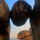 Looking through the hanging stone in Nha Trang