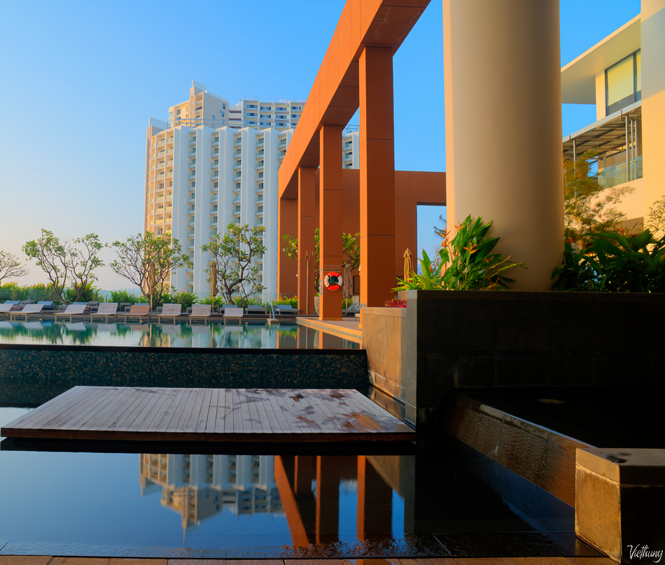 Looking through the pool