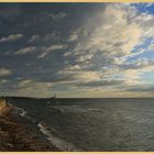 looking towards st marys lighthouse early morning