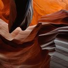 Looking up in the Lower Antelope Canyon