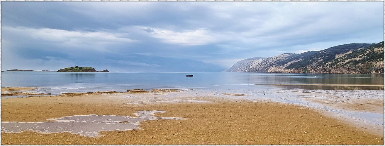 Lopar Strand Impression auf der Insel Rab;  Kroatien Camperreise Mai 2022