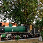 Lopburi - Historische Dampflok auf dem Bahnhofsvorplatz