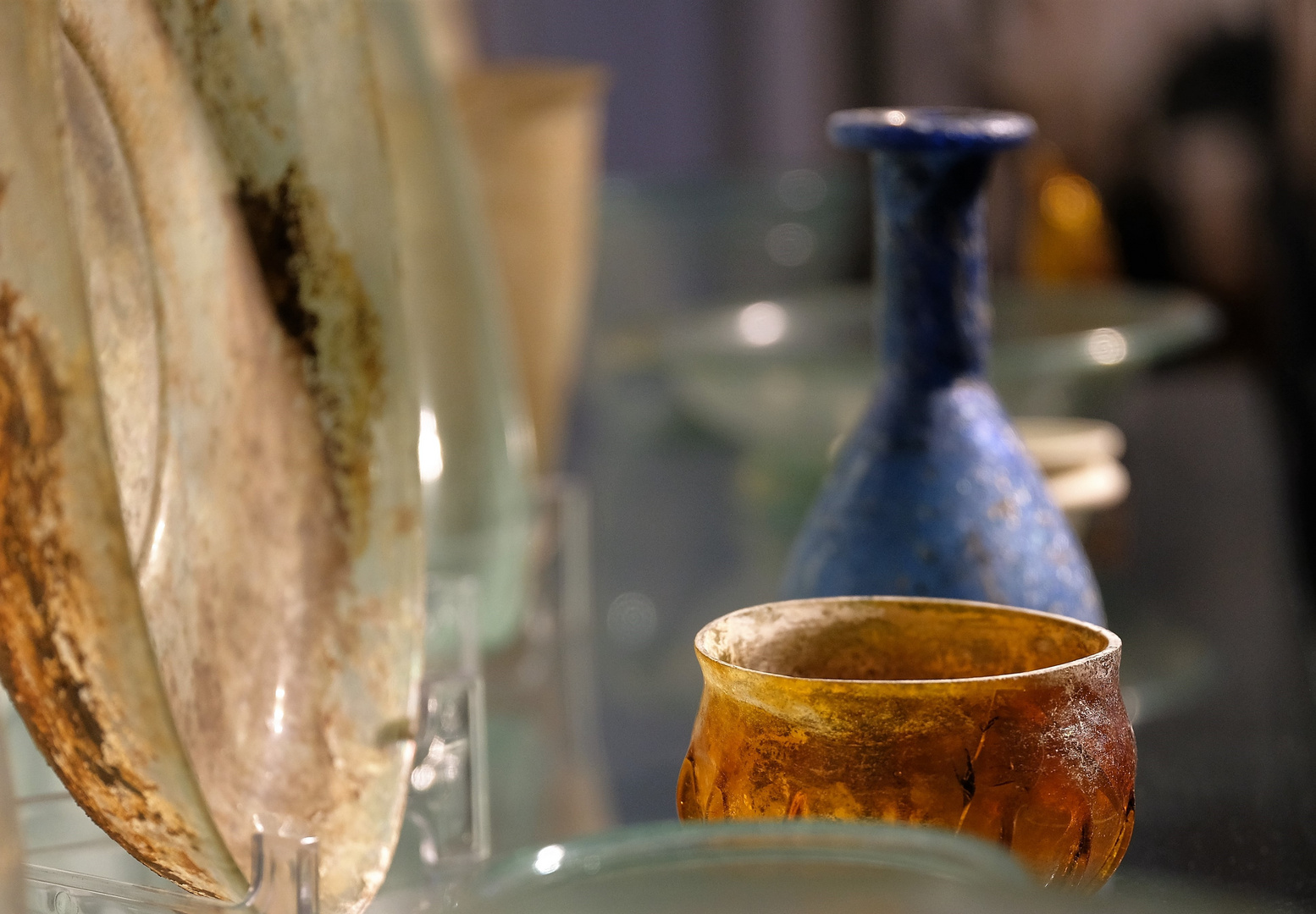 L'orange - un vase de verre de l'époque romain - Römische Glasvase 