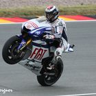 Lorenzo`s Wheelie (Teil1) beim Moto GP 2010am Sachsenring