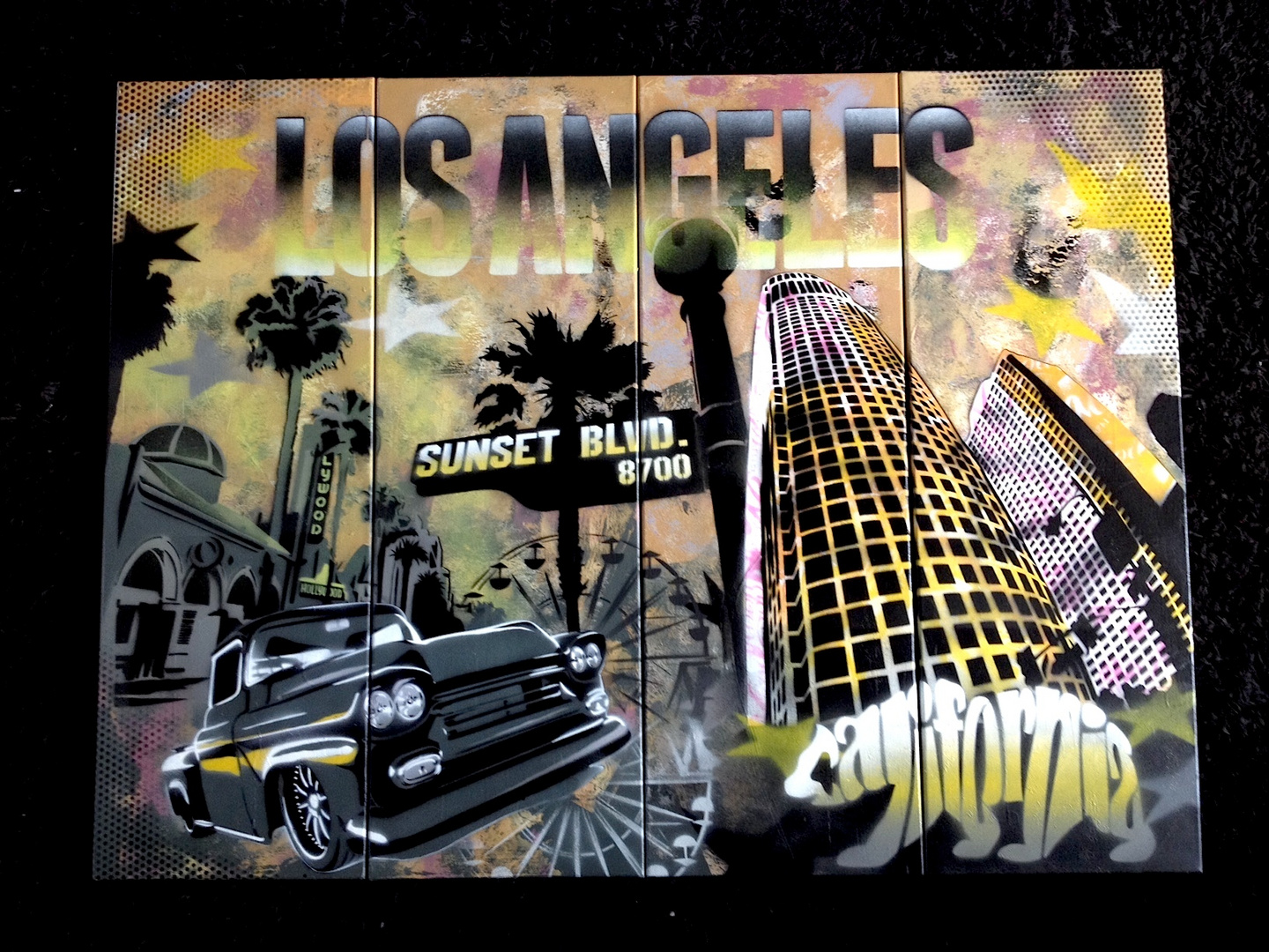 Los Angeles CA street art on canvas