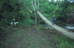 Los Chiles 2004. Die Hängebrücke