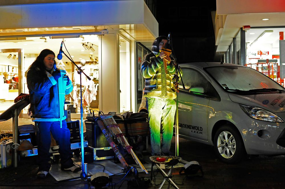 'Los Incas' Cover Duo auf dem Weihnachtsmarkt in Leer (Ostfriesland)