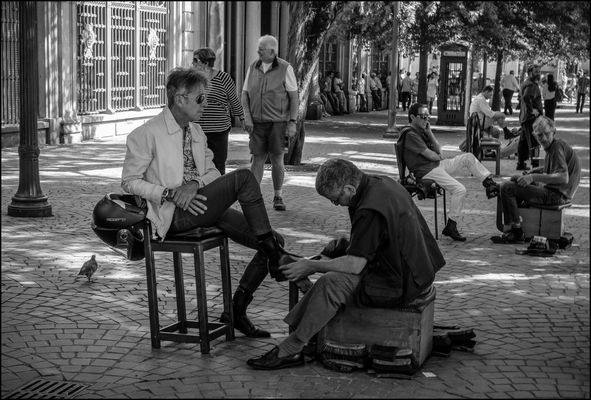 Los limpiabotas en Porto