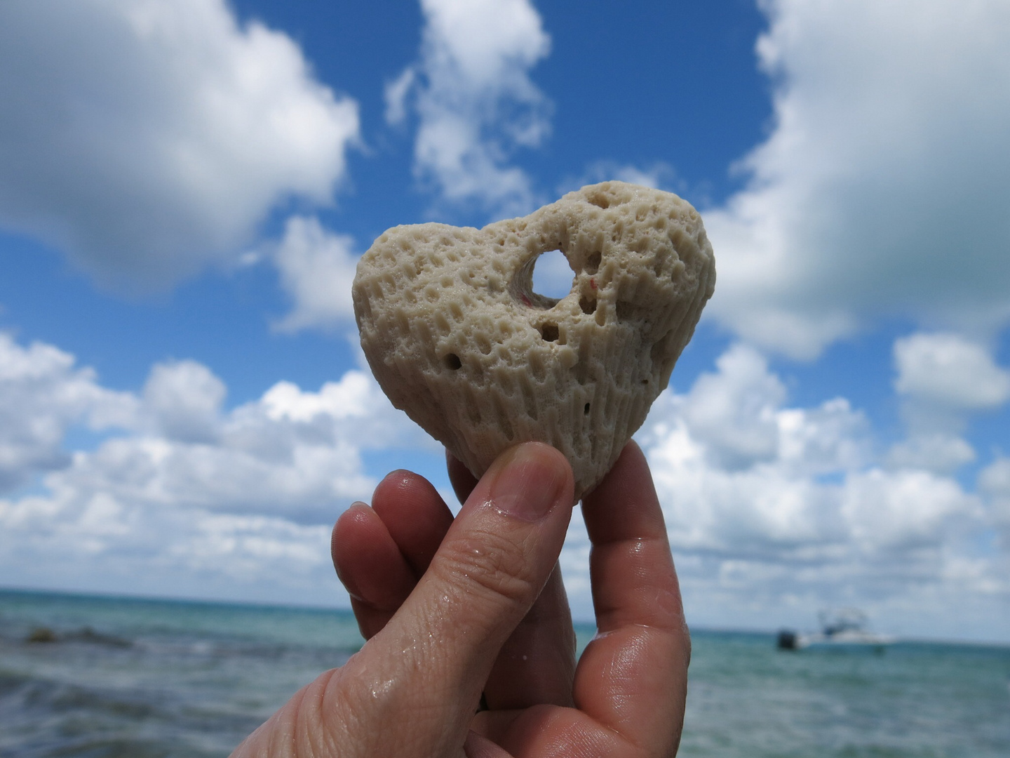 Lost heart in Caribean Sea