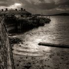 lost umbrella in Oban harbour